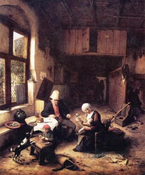コテージ オランダ風俗画家 アドリアン・ファン・オスターデ Oil Paintings